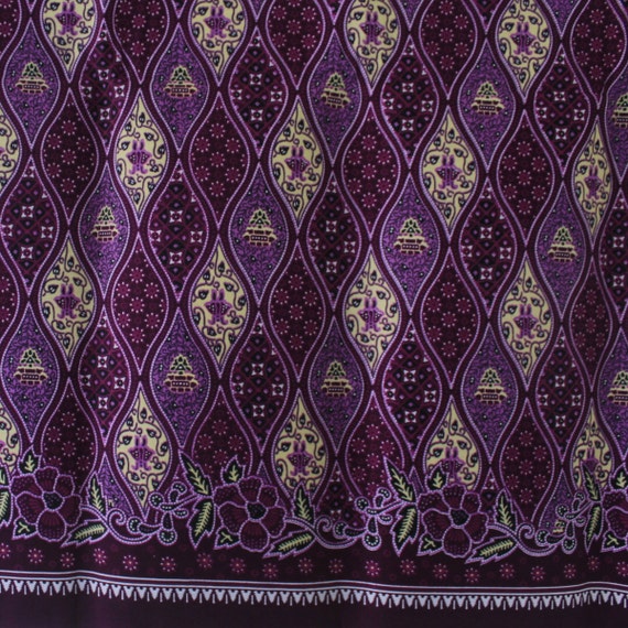purple flowers pattern traditional Indonesian Batik