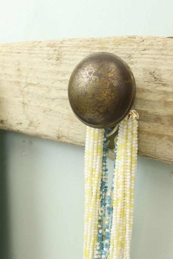 Driftwood Coat Rack with 3 Doorknobs Driftwood Entryway Rack