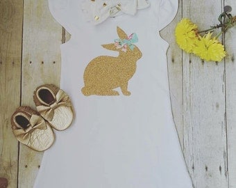 Easter Dress, Easter Outfit, Personalized Easter Dress, Personalized Dress, Toddler Dress, Bunny Dress, Easter, Bunny Rabbit Outfit