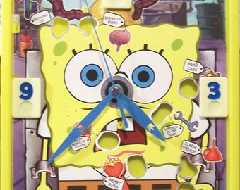 Spongebob Operation Game Battery Operated Clock Room Re Purposed Spongebob Operation Game Battery Operated Clock Room Re Purposed