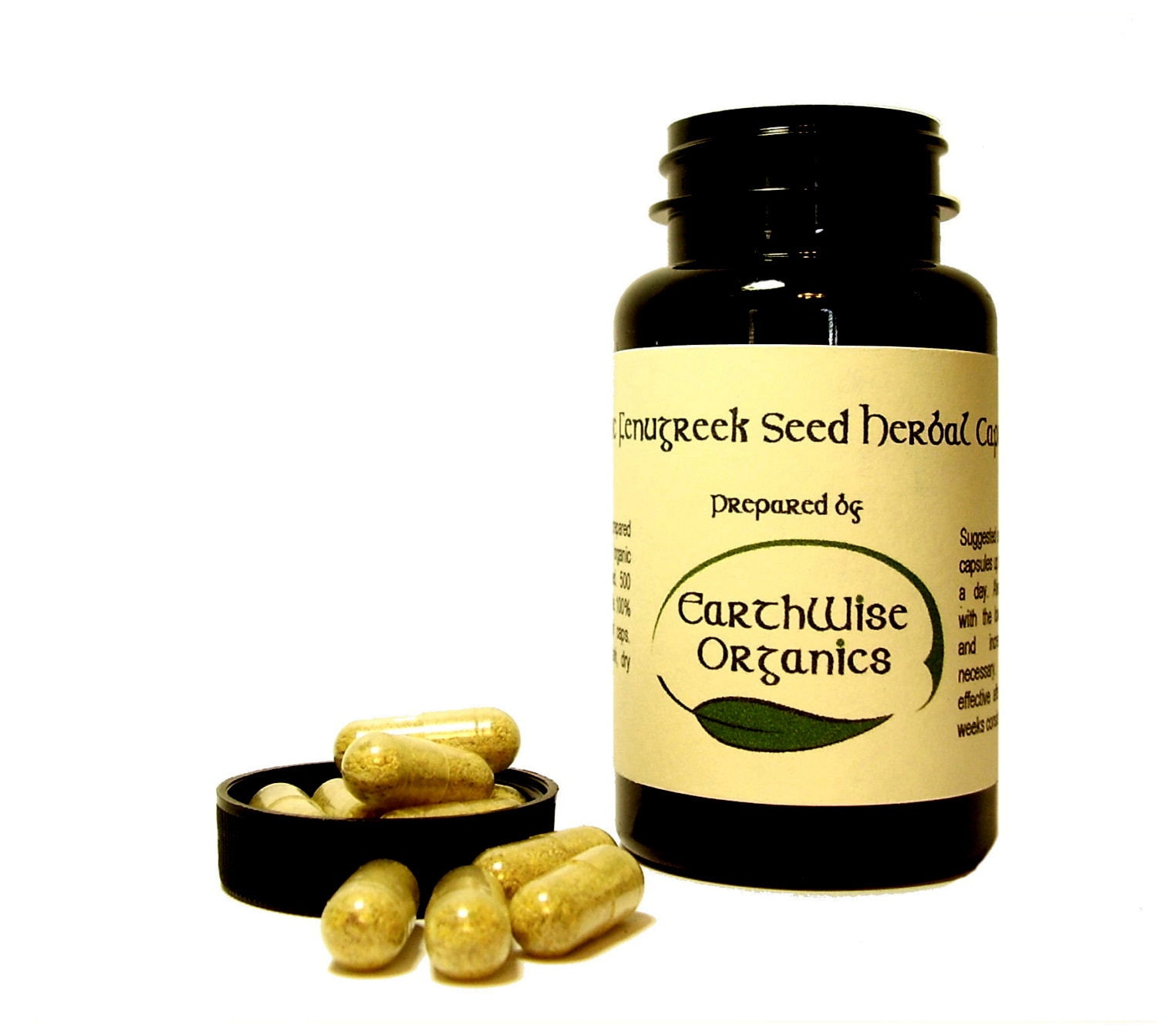 Fenugreek Capsules 500 mg Herbalist Prepared From Certified