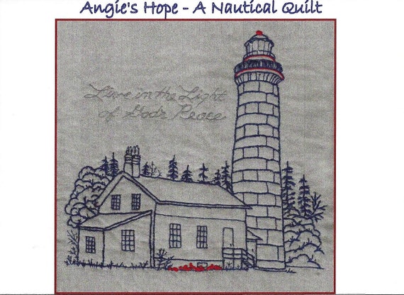 Lighthouse Hand Embroidery Pattern Angie's Hope A