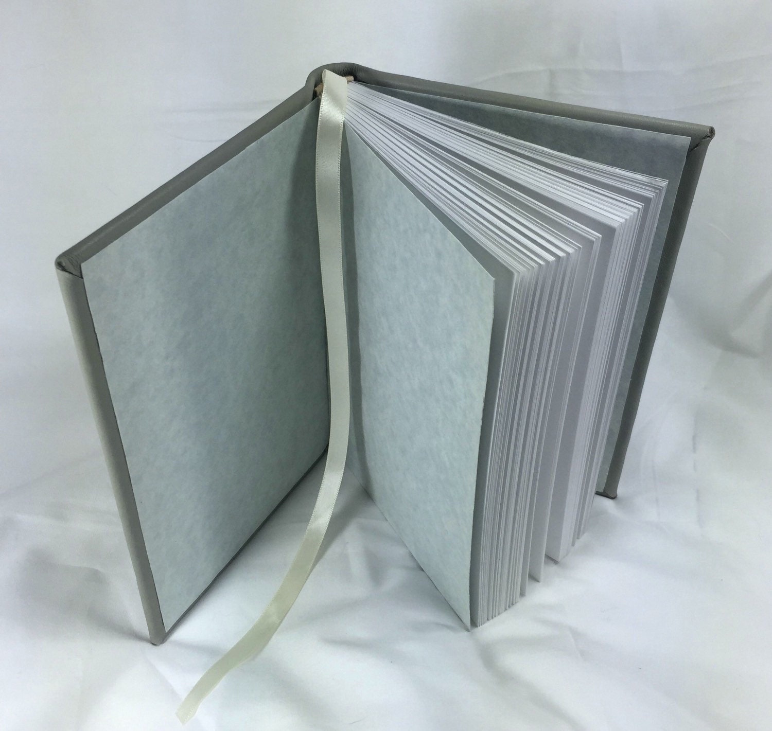 Grey Leather Hardbound Diary Handbound Journal Travelling
