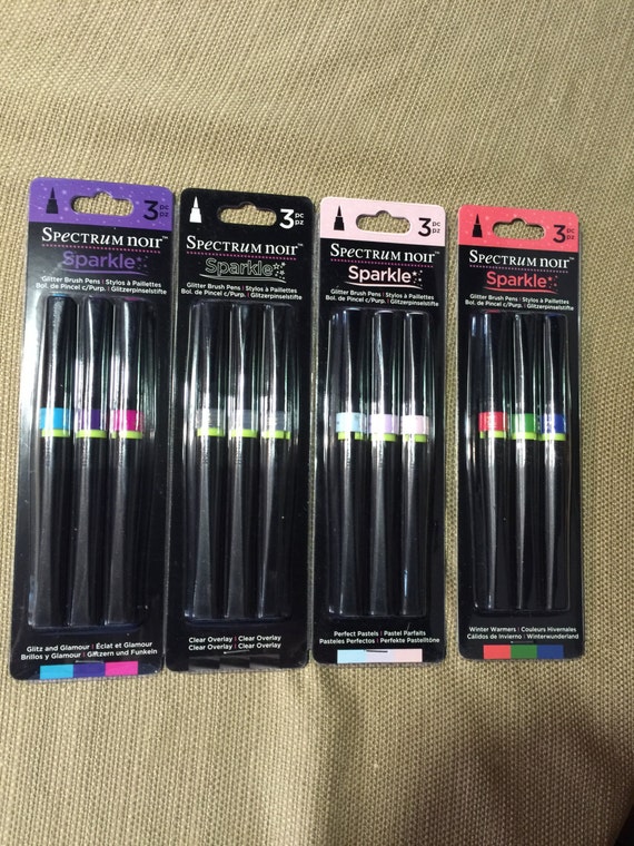 Spectrum Noir Sparkle Glitter Brush Pens 4 Packs by dannygutter