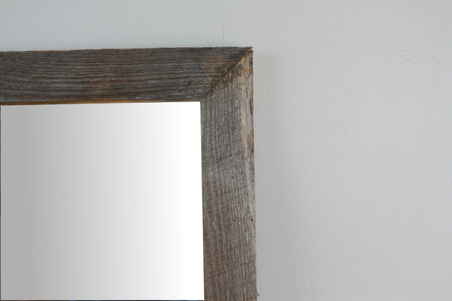 Reclaimed Wood Wall Mirror Weathered Pine
