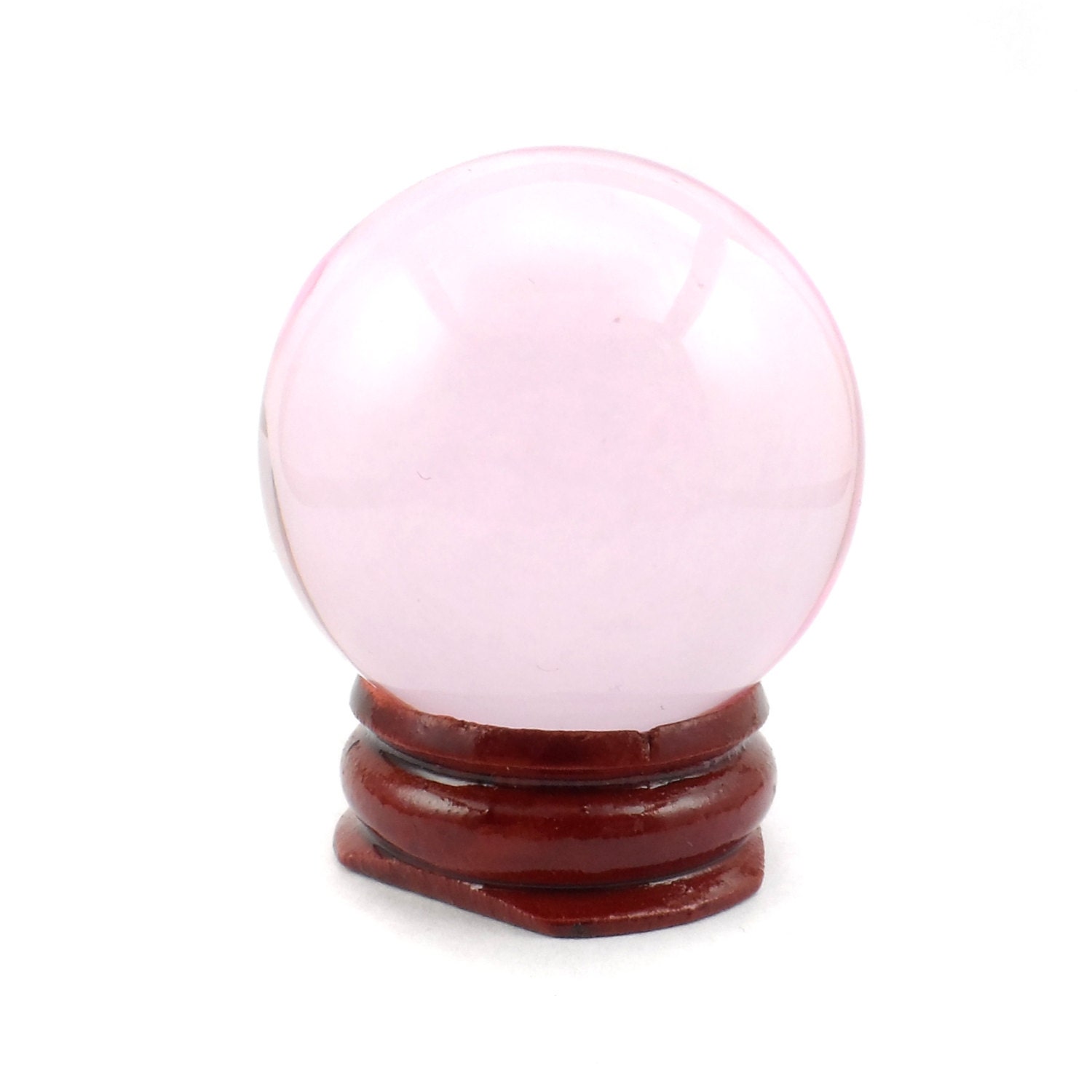 Pink Crystal Gazing Ball Scrying Crystal Ball Healing