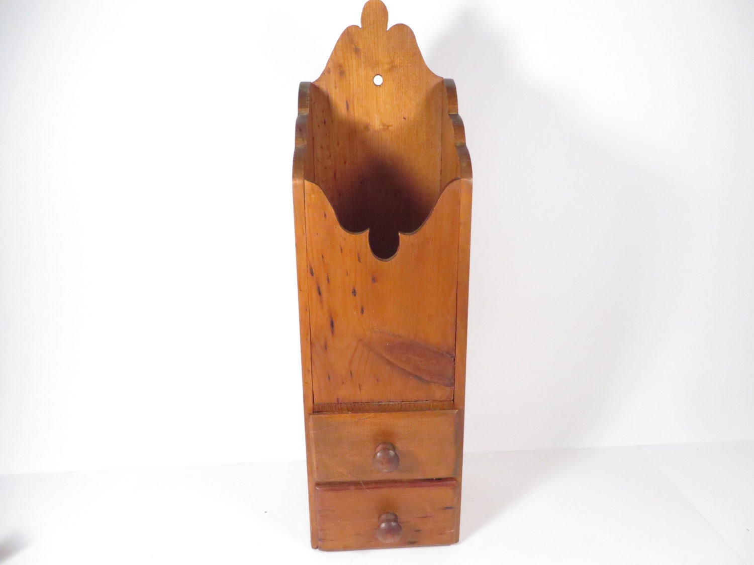 Vintage Wood Candle Box Small Drawers Wood Candle Box