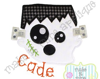 Applique Embroidery Halloween Frankenstein Ghost Machine Applique Design