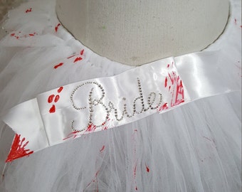 zombie bride corpse dead bouquet costume ooak flower rose