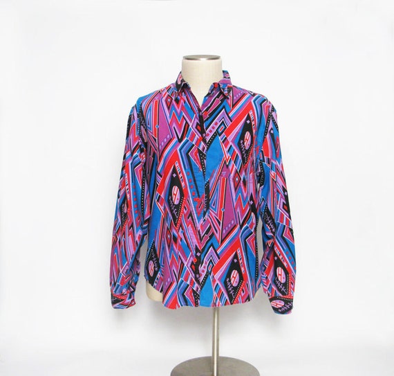 vintage Wrangler aztec southwestern cowboy shirt sz L