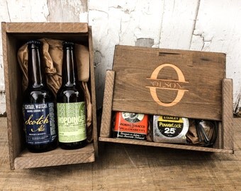 Men's Personalized Wooden Cigar Box, Groomsman Gift Box