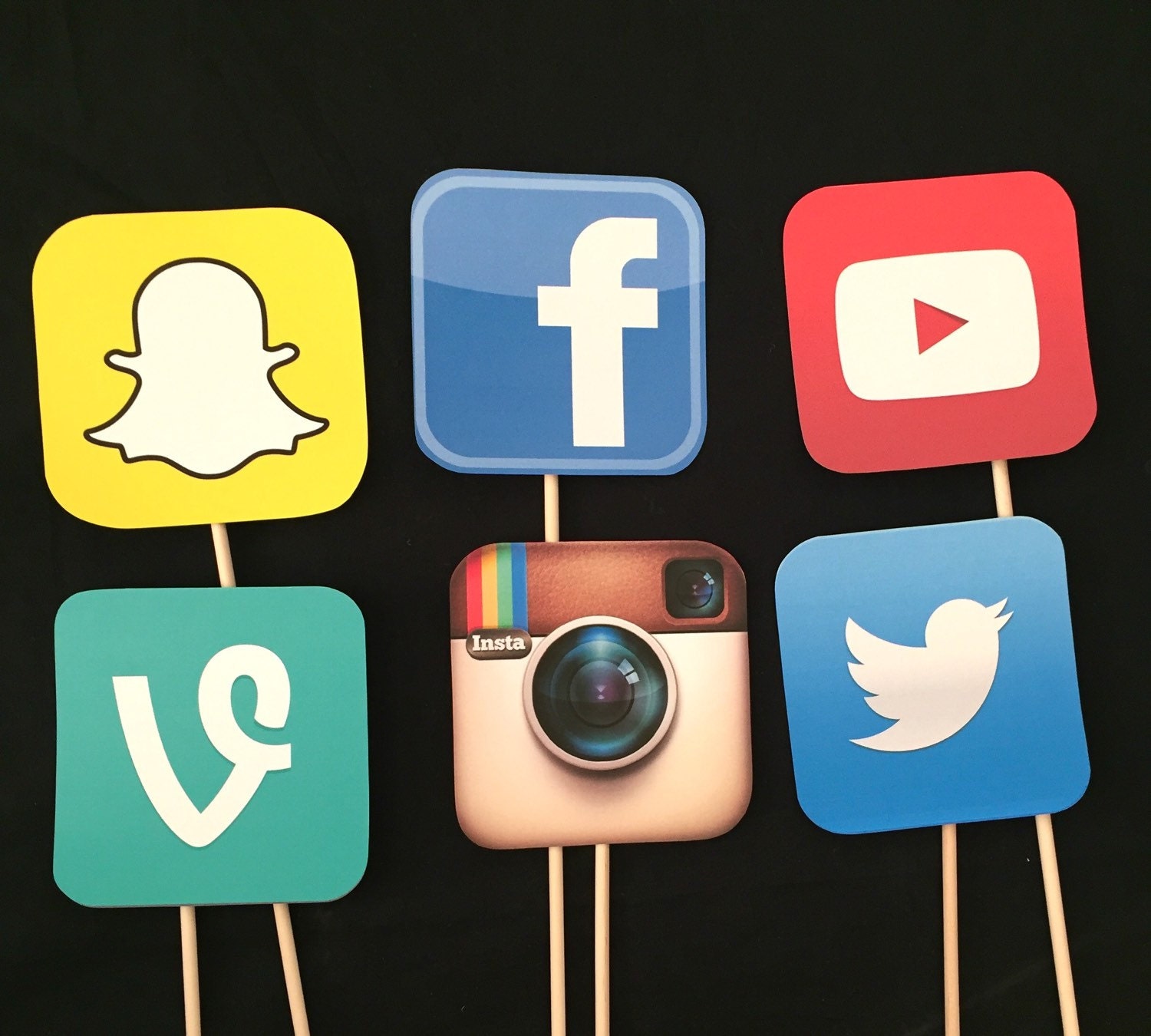 Social Media Photo Booth Props by IGotMadProps on Etsy