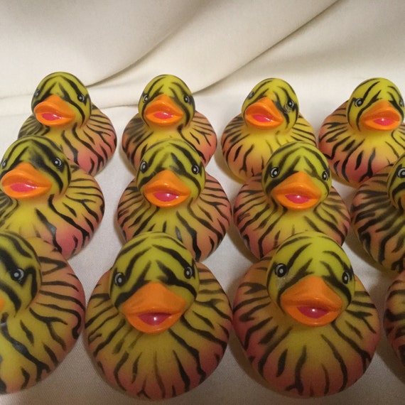 Zebra Rubber Ducks 4 party favors/cupcake toppers party