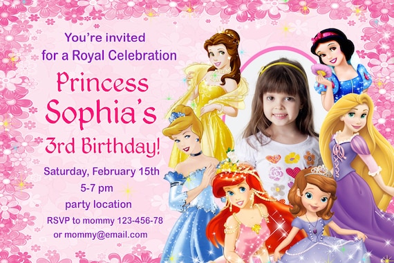 Disney Princess Sample Birthday Invitations 9