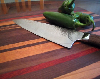 exotic multi-wood cutting board serving board