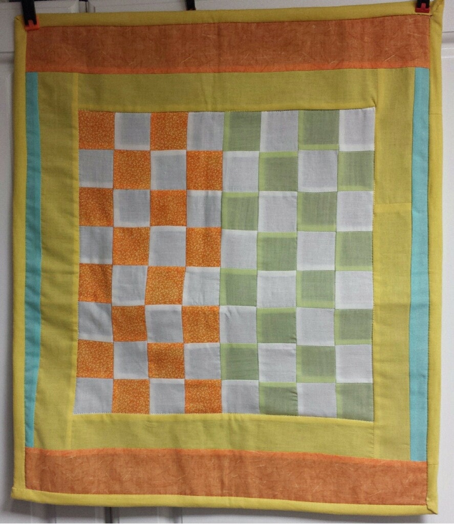 Checkerboard Game Quilt with checkers by MaisonreveCreations