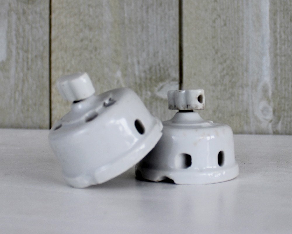 French Porcelain Light Switch Rustic Light Switch Vintage