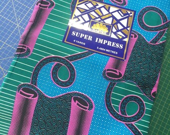 Half metre of African Fabric -115cm x 50cm / African Wax Fabric / Ankara Fabric REF 16-032