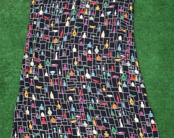 Vase Printed Midi Dress 90s