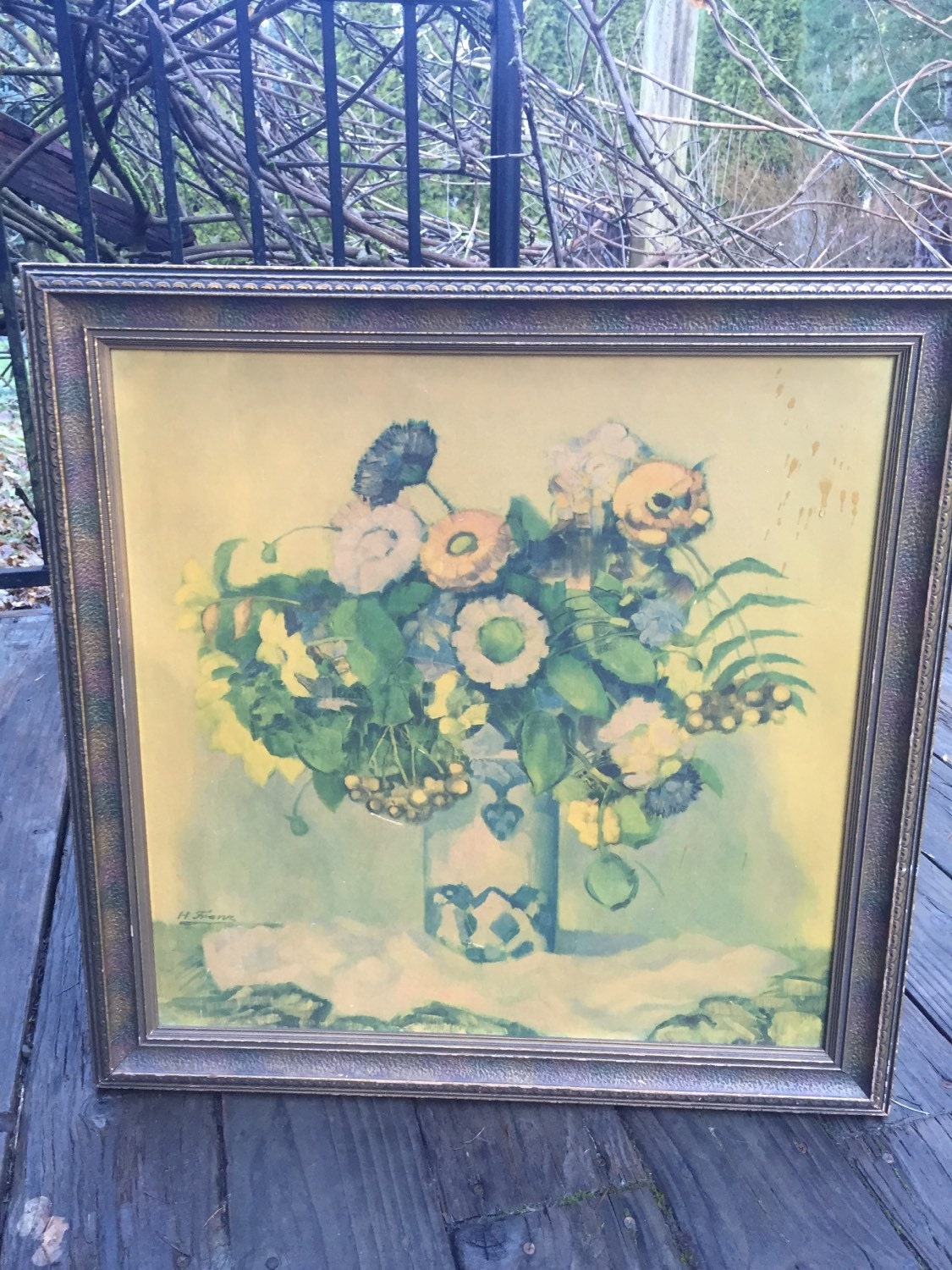 Mid Century Vintage Framed Art Work