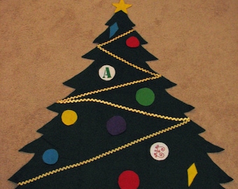 felt Christmas tree, toddler Christmas tree, preschool Christmas tree, toy kids Christmas tree,