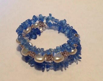Violet Three Strand Mixed Bracelet