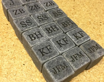 Engraved Personalized Sipping Whiskey Stones (set of 3 stones)