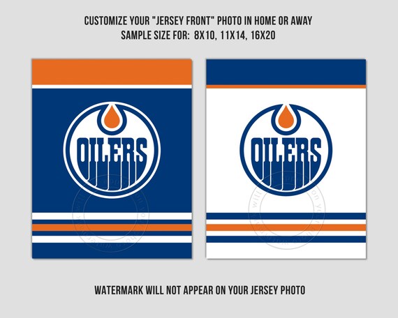 Edmonton Oilers Jersey Front Photo In Home Or Away By 6stargraphs