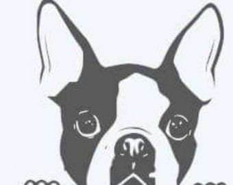 Boston terrier decal | Etsy