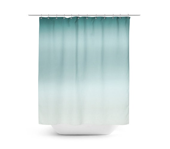 Mint green ombre shower curtain Modern shower by HomeArtAndBeyond