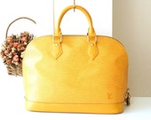 Louis Vuitton Bag Epi Alma Yellow Authentic Vintage Handbag Louis Vuitton Bag Epi Alma Yellow Authentic Vintage Handbag