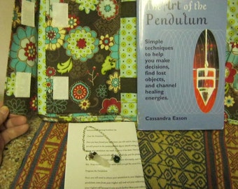 Quartz Crystal Pendulum Dowsing Divination Kit in "Thirty One" Book Planner