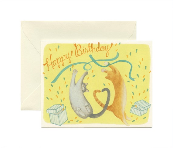 Happy Cats Birthday Card Happy Birthday ID: by YeppiePaper