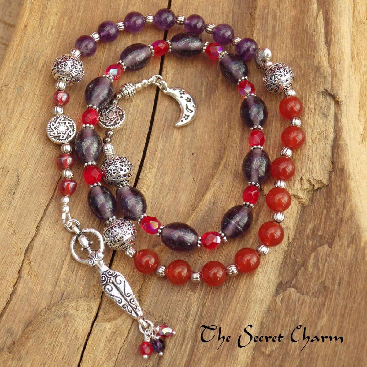 Goddess Lilith Pagan Prayer Beads Witches Ladder Wiccan