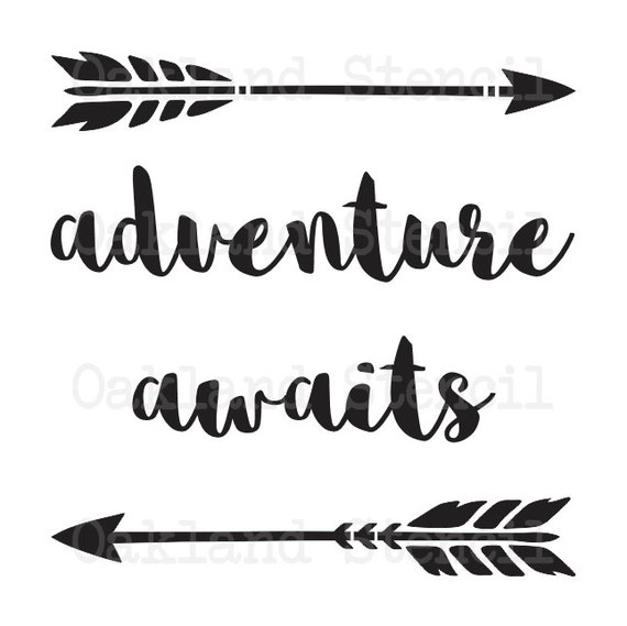 Inspirational STENCIL adventure awaits with arrows