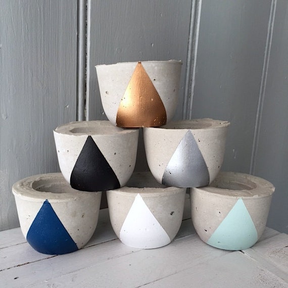Geometric Concrete Planters