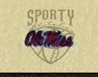 Football Machine Embroidery Designs (ole miss) 4x4 - Instant Download
