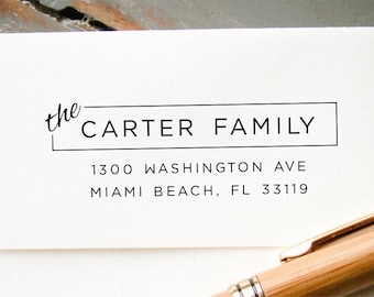 Custom Return Address Stamp, Personalized Rubber Stamp, Pre-Inked Return Address Stamp, Housewarming Gift, Wedding Envelope Addressing