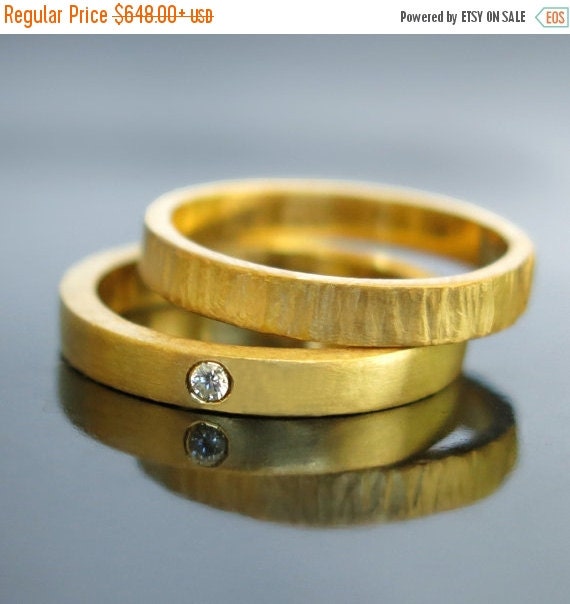 20 sale  Unique  wedding  ring  set His and by RAVITKAPLANJEWELRY