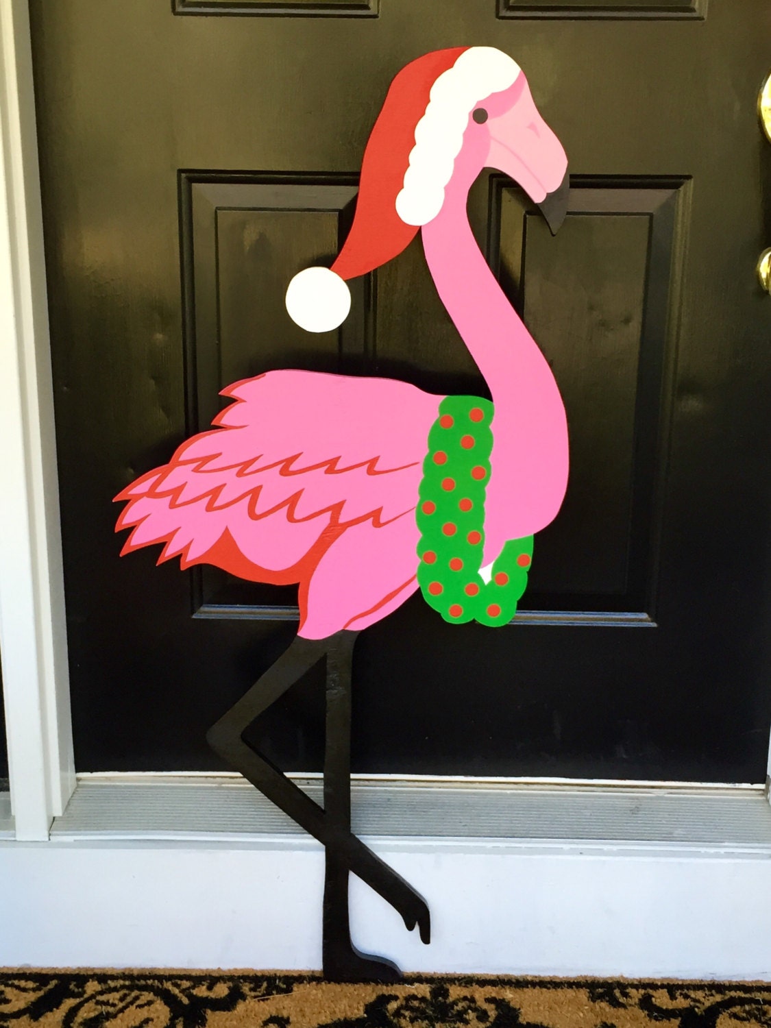 flamingo outdoor christmas decorations