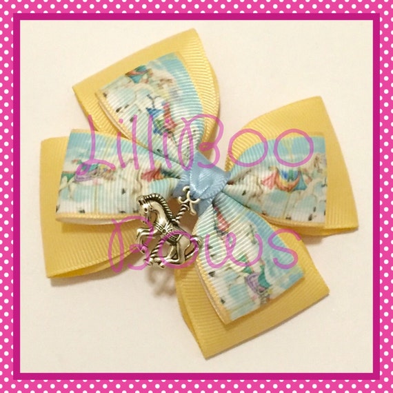 Handmade Carousel Hair Bow by LilliBooBows on Etsy