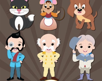 Cinderella add-on characters clipart