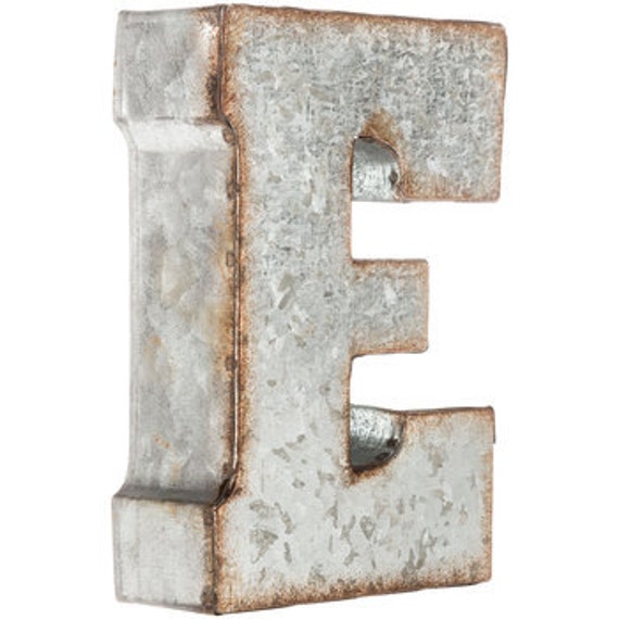 Galvanized Metal/ Metal Letters/ 7 inch letter/Wall