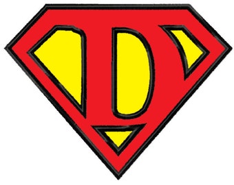 letters over symbol Etsy d Superman letter