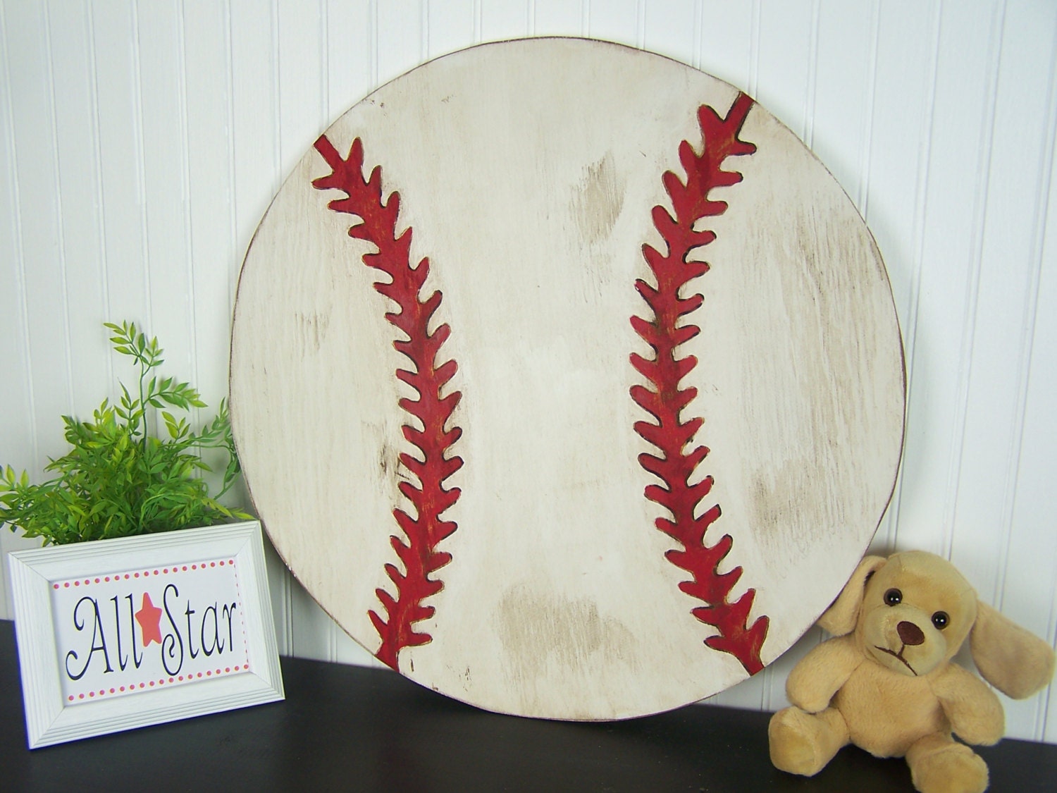 Wooden Baseball Sign Baseball Wall Decor Boys Room Decor