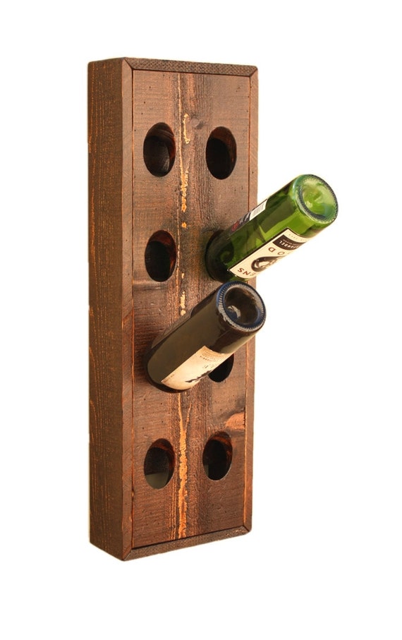 Wall Riddling Wine Rack Holds 8 Wine Bottles by AdliteCreations