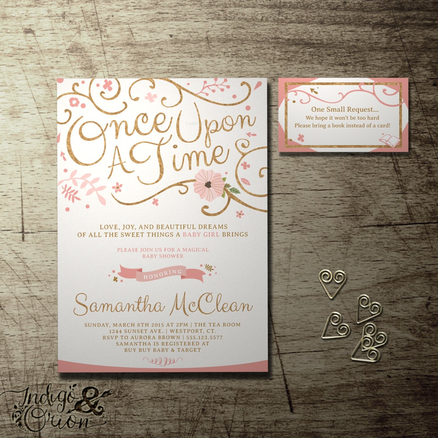 Once Upon a Time baby shower invitation and FREE Bring