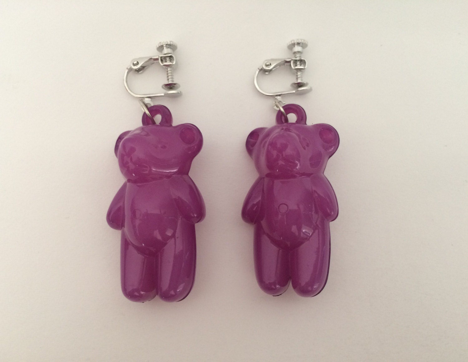 HARIBO GUMMY BEAR Purple Ear Drops/ Big Bear Ear Drops/ 3D