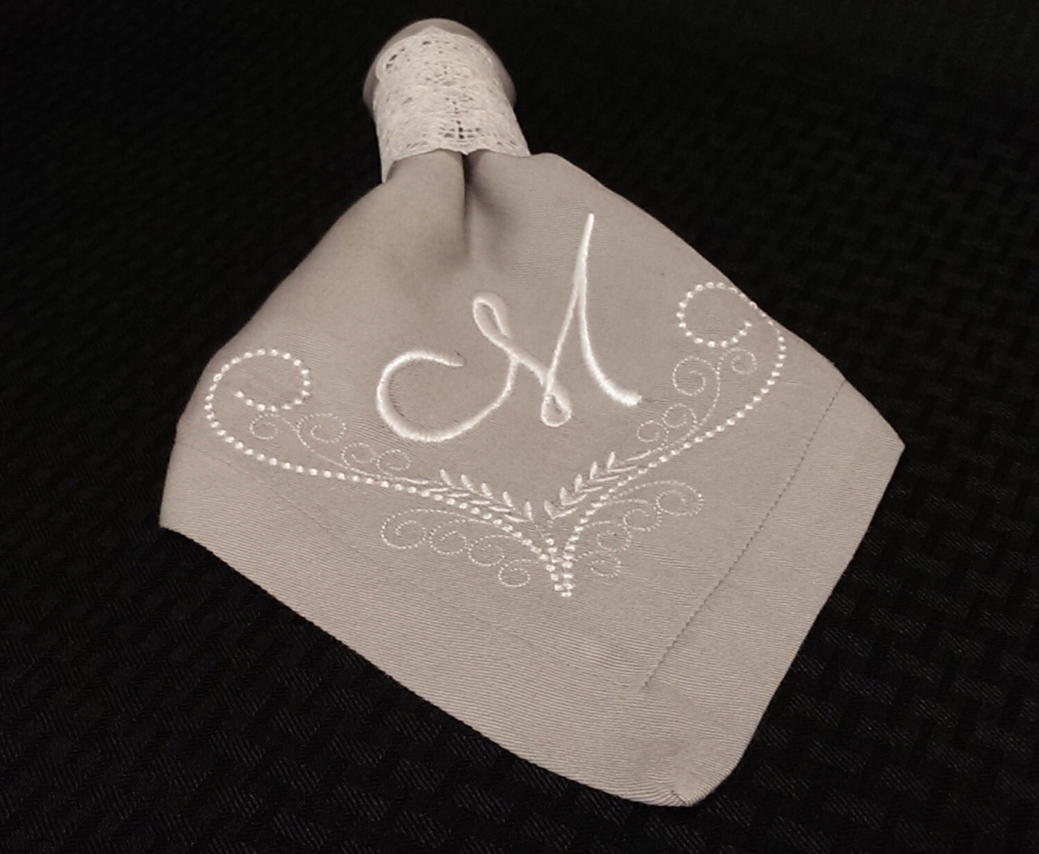 Monogrammed Napkins Set of 4 Personalized Napkins Custom