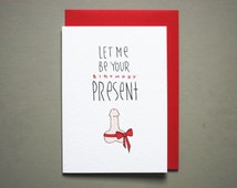 Popular items for penis card on Etsy